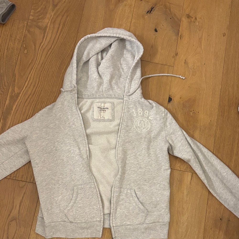 Gray Vintage Abercrombie And Fitch Womens Hoodie